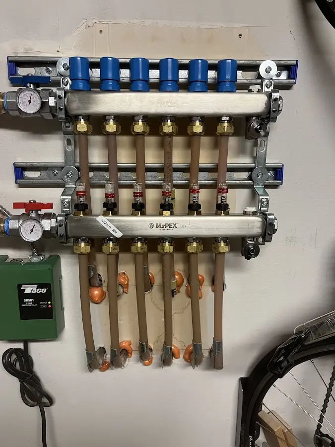 Plumber performing Gas Leak Detection at a residential property in Upper Yoder